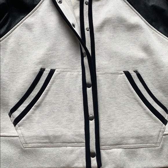 Bomber Jacket Leather Sleeves - Picture 4 of 8